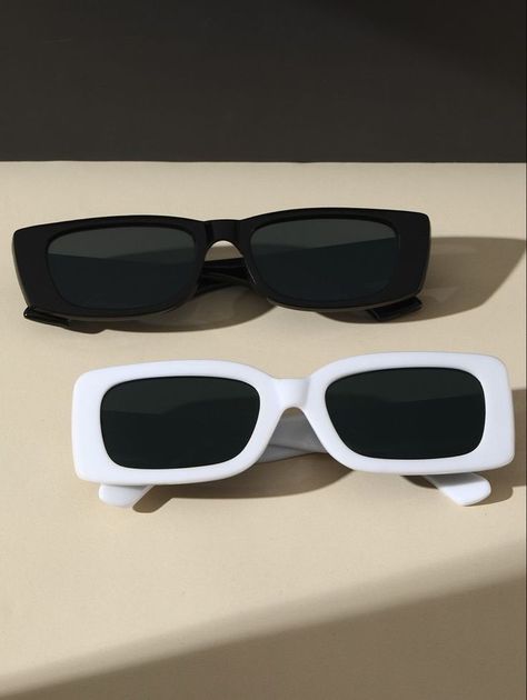 Cool Glasses Aesthetic, Cute Accessories Aesthetic, Cooling Glass, Matching Sunglasses, Pretty Sunglasses, Aesthetic Glasses, Fashionable Glasses, Square Frame Glasses, Accesorios Aesthetic