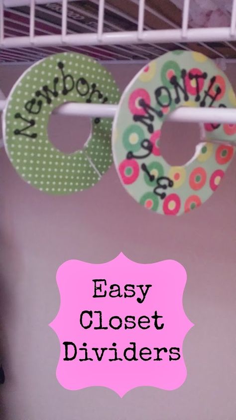 Closet Dividers so simple great for your baby's closet or a gift! - Pink Oatmeal Pink Oatmeal, Simple Closet, Closet Dividers, Baby Closet, Baby Organization, Baby Diy, Baby Time, Everything Baby, Baby On The Way