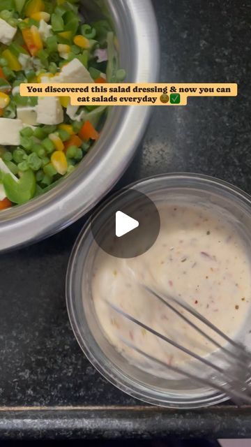 Curd Salad, Instagram Salad, Chat Masala, Vegetarian Salads, Healthy Salad Dressing, Chilli Flakes, Healthy Vegetarian, Healthy Salads, Salad Dressing