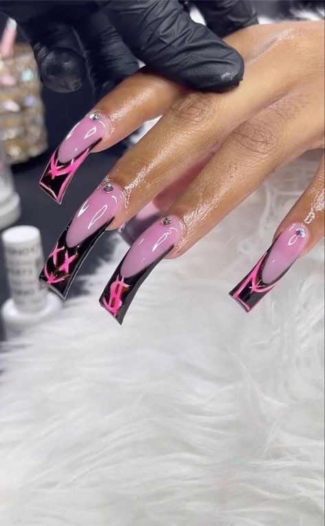 Gyaru Mcbling, David East, Grunge Baddie, Gel Toe Nails, Curved Nails, Acrylic Toe Nails, Duck Nails, Ombre Acrylic Nails, Colored Acrylic Nails