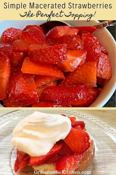 Toppings For Pound Cake, Pound Cake Cupcakes, Blueberry Pound Cake, Macerated Strawberries, Cheesecake Toppings, Sour Cream Pound Cake, Pound Cake With Strawberries, Healthy Strawberry, Strawberry Topping