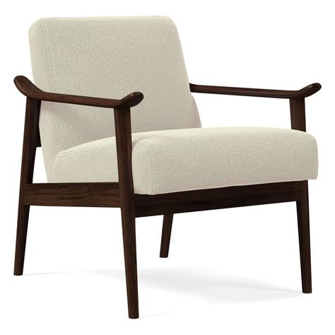 Mid-Century Show Wood Chair | West Elm Parlor Chair, Display Coffee Table, Lounge Looks, Swivel Armchair, Window Shades, Key Details, Wood Chair, Ash Wood, Upholstered Chairs