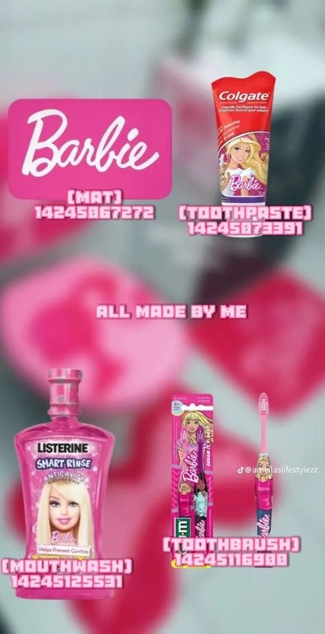 Barbie Decal Codes, Minnie Mouse Decal Codes Bloxburg, Roville Codes, Bathroom Decals Bloxburg, Apartment Bloxburg, Pink Toddler Rooms, Barbie Room Decor, Girls Room Decals, Baby Room Decals