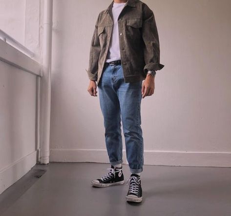 Punk Fashion Inspiration, 80s Men's Fashion, Grunge Cowboy, Casual Outfits Street Style, Outfits Hombres, Masculine Aesthetic, Streetwear Photography, Nyc Vibes, Urban Street Wear