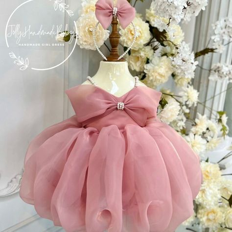 Fancy Frock, 1st Birthday Dress, Pink Baby Dress, First Birthday Dress, 1st Birthday Dresses, First Birthday Dresses, Dress Baby Girl