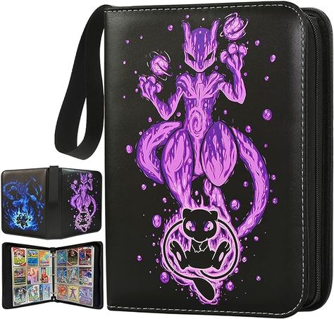 Amazon.com: Card Binder for Pokemon Cards Holder 9-Pocket, Trading Binders for Card Games Collection Case Book Fits 900 Cards With 50 Removable Sleeves Display Storage Carrying Case : Toys & Games Colored Popcorn, Wristband Design, Trading Card Binder, Trading Card Storage, Purple Cards, Removable Sleeves, Cards Holder, Collectible Trading Cards, Kids Gift Guide