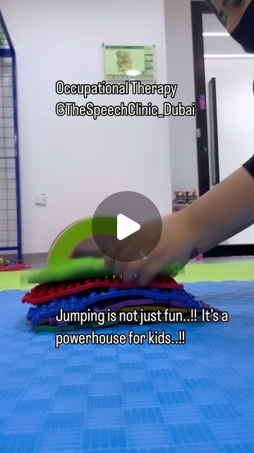 The Speech Clinic Dubai on Instagram: "Occupational Therapy @thespeechclinic_dubai   Caption- Jumping in place isn’t just fun—it’s a powerhouse for kids! 💪   It boosts coordination, lower body strength, and sensory processing, all while building confidence and social skills  #occupationaltherapy#occupationaltherapist#sensoryprocessingdisorder#sensoryplayideas#sensoyprocessingdisorder#thespeechclinicdubai" Pediatric Pt, Lower Body Strength, Occupational Therapy Kids, Building Confidence, Kids Game, Sensory Processing Disorder, Body Strength, Sensory Processing, Gross Motor