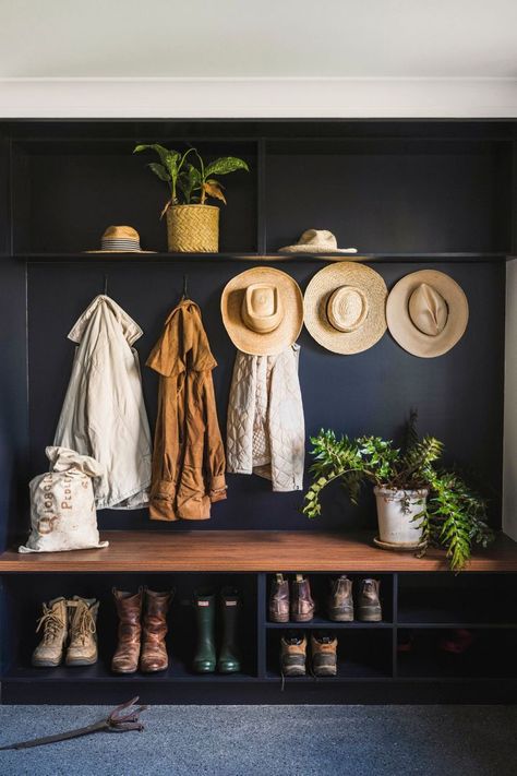 Mudroom ideas for an organised and immaculate entryway | Home Beautiful Magazine Australia Modern Farmhouse Mudroom, Garage Entryway, Farmhouse Mudroom, Mudroom Ideas, Mudroom Entryway, Mudroom Decor, Mud Room Storage, Mudroom Design, Interiors Magazine