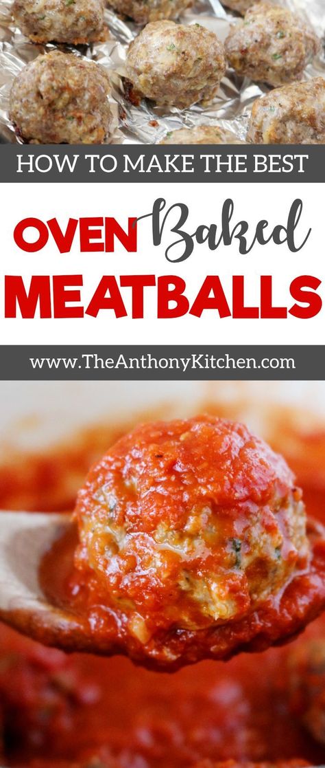 Oven Baked Meatballs, Baked Meatball Recipe, Italian Style Meatballs, Baked Meatballs, Beginner Recipes, Meatball Recipes Easy, Meatball Bake, Best Oven, Meatballs Easy