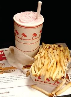 fries-and-shake | Debbie Goard | Flickr National French Fry Day, In-n-out Burger, Fav Food, 3d Cake, French Fries, Dnd Characters, Cake Art, Takeout Container, Cake Recipes