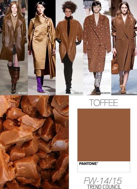 Trend Council:  FW '14'15 Must Have Color Directive - Toffee Trend Council, Fall 2014 Fashion, Color Trends Fashion, 2014 Trends, 2015 Trends, Winter Trends, Warm Autumn, 2014 Fashion, 2015 Fashion