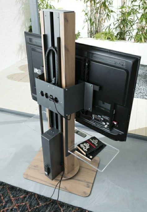 Diy Tv Stand Ideas, Rotating Tv, Deco Tv, Corner Tv Stands, Tv Lift Cabinet, Tv Rack, Tv Stand Designs, Suport Tv, Diy Tv Stand