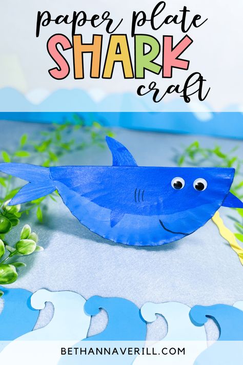 Shark Paper Plate Craft for Preschoolers 13 Shark Crafts Preschool, Shark Activities, Paper Cup Crafts, Shark Craft, Craft For Preschoolers, Cricket Crafts, Paper Plate Craft, Ocean Crafts, Cup Crafts