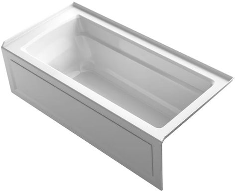 Archer 66" x 32" Alcove Soaking Acrylic Bathtub Bathtub Inspiration, Kohler Tub, Wall Alcove, Air Tub, White Tub, Craftsman Furniture, The Archer, Acrylic Bathtub, Full Body Massage