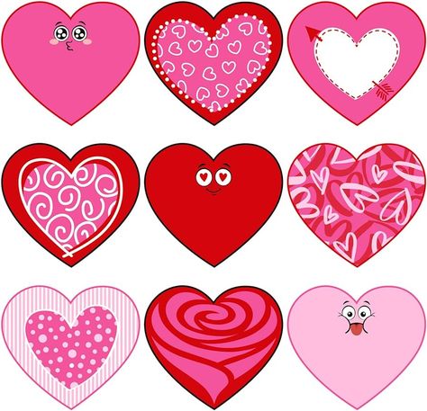 Amazon.com: Whaline 45pcs Heart Cut-Outs Assorted Red Pink Heart Cut-Outs 6 Inch Large Valentine's Day Paper Cutouts for School Bulletin Board Classroom Wedding Anniversary Party Supplies, 9 Designs : Office Products Board Classroom, Office Labels, Paper Cutouts, Heart Cut Out, Wedding Anniversary Party, Classroom Valentine, Valentine Candy, Candy Bouquet, Romantic Design