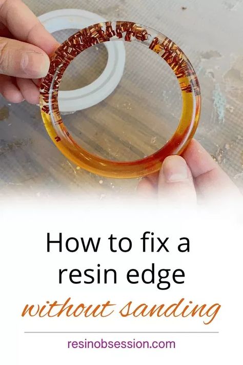 Sanding Resin Jewelry, How To Smooth Resin Edges, How To Sand Resin Jewelry, How To Fix Resin Mistakes, How To Sand Resin, Uv Epoxy Resin Crafts, Easy Resin Ideas, Uv Resin Crafts Diy, Resin Tips And Tricks