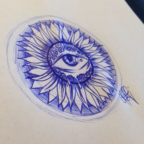 Sunflower eye tattoo sketch design by craze Sunflower With Eye Tattoo, Sunflower Eye Tattoo, Eye Tattoo Sketch, Eyeball Drawing, Flower Drawings, Sketch Tattoo Design, Tattoo Sketch, Body Is A Temple, Tattoo Flash Art