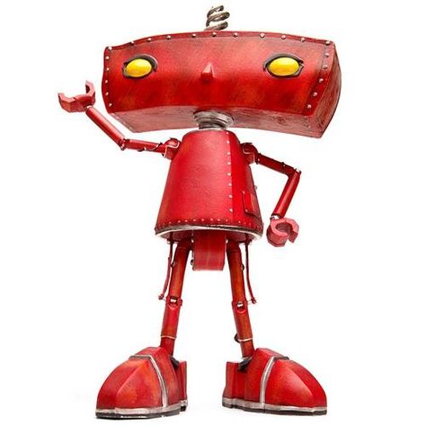 Limited Edition Bad Robot Collectible Figure |Gadgetsin Robot Logo, Geek Toys, Bad Robot, Robot Technology, Star Wars Droids, Think Geek, Geek Gadgets, Metal Toys, Robot Toy