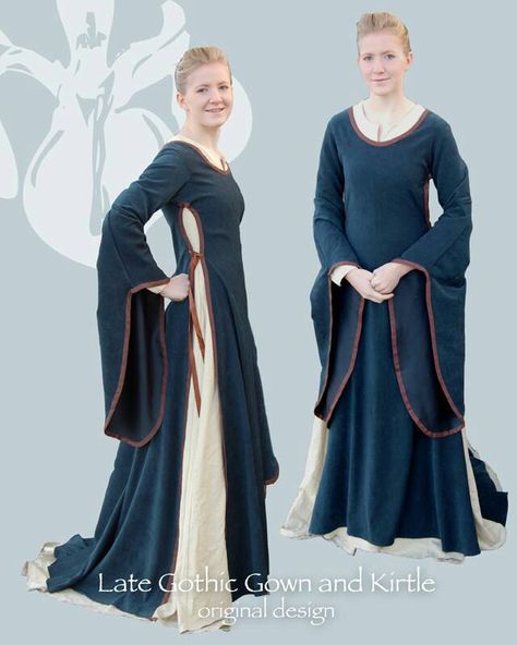 . Costume Viking, Medieval Gown, Medieval Garb, Medieval Clothes, Larp Costume, Medieval Costume, Medieval Dress, Medieval Clothing, Fantasy Costumes