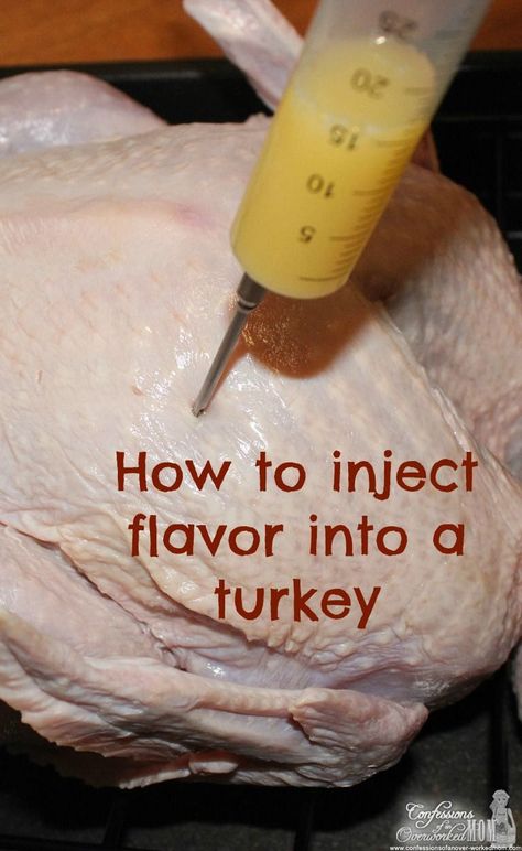 How to inject flavor in a turkey #goodcookcom #goodcookkitchenexperts #sponsored Turkey Injection, Injecting Turkey Recipes, Deep Fried Turkey, Thanksgiving Dinner Recipes, Fried Turkey, Turkey Recipes Thanksgiving, Turkey Dishes, Thanksgiving Dishes, Smoked Turkey