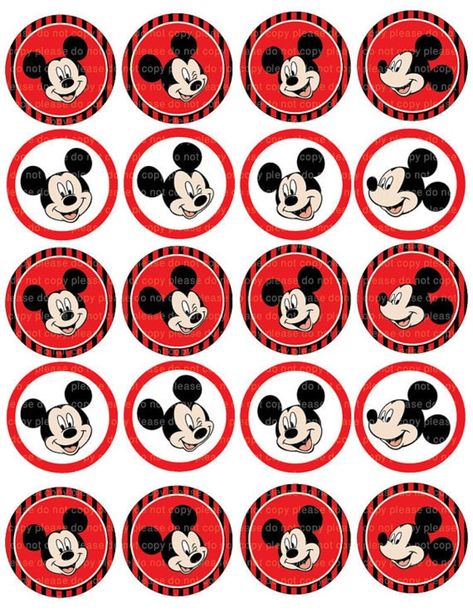 Mickey Mouse Cups, Mickey Mouse Classroom, Mickey Mouse Cake Topper, Mickey Cupcakes, Γενέθλια Mickey Mouse, Mickey Mouse Printables, Miki Fare, Mickey Mouse Stickers, Fiesta Mickey Mouse