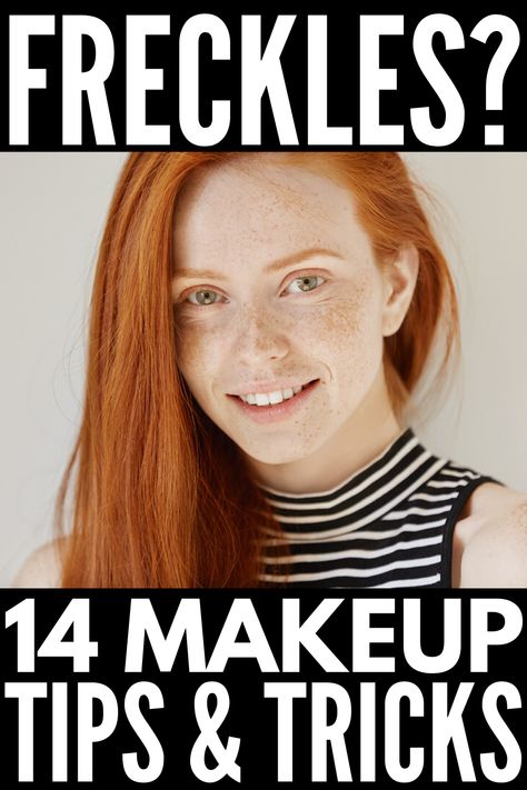 Makeup for Fair Skin and Freckles | If you're looking for tips on how to apply makeup for freckled skin, we've got you covered! With 14 application tips, products, videos, and step by step tutorials, we're sharing the best ideas for blondes and red heads with light skin tones. From the best foundation recos to enhance or hide freckles, to eye makeup ideas for fair skinned gals with green or blue eyes, to makeup tips to hide redness and blotchiness, don't miss these simple tricks and hacks! Red Hair Blue Eyes Makeup, Makeup For Fair Skin, Freckled Skin, Red Hair Freckles, Pale Skin Makeup, How To Wear Makeup, Fair Skin Makeup, Red Hair Blue Eyes, Freckles Makeup