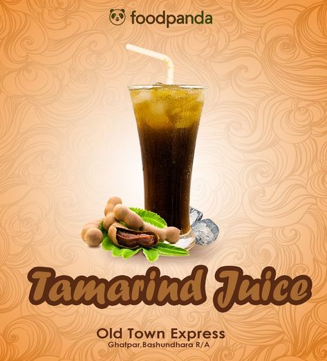 Tamarind juice Juice Poster Design, Juice Poster, Tamarind Juice, Facebook Ads Design, Juice Glass, R A, Old Town, Poster Design, Juice