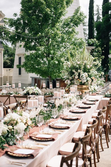 La Tavola Fine Linen Rental: Velvet Blush Table Runners and Napkins | Photography: Anna Perevertaylo, Coordination: Alluring Events, Florals: The Dixon Florist, Venue: Park Winters, Rentals: Celebrations Party Rentals Park Winters Wedding, Wedding Locations California, Northern California Wedding Venues, Napa Wedding, California Wedding Venues, Wine Country Wedding, Man And Wife, Northern California Wedding, Spring Weddings