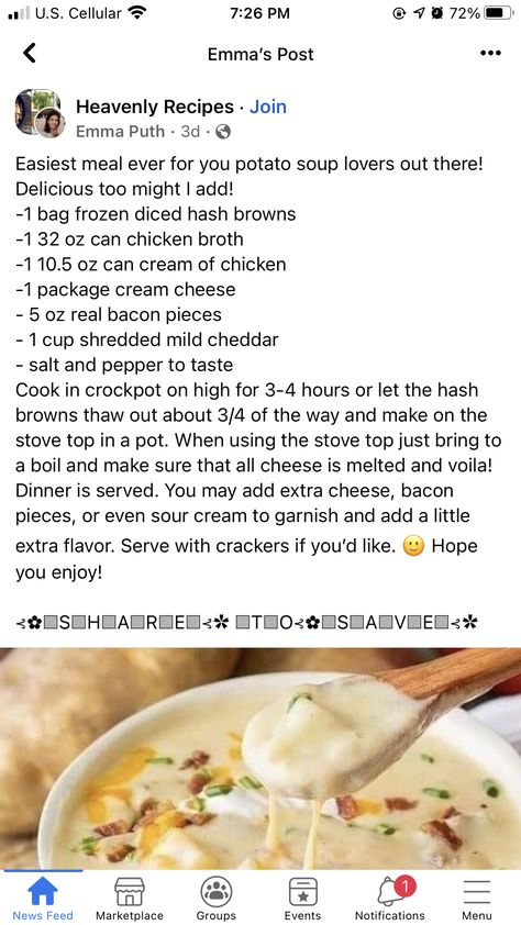 Crockpot Loaded Potato Soup, Best Cabbage Recipe, Frozen Hashbrowns, Loaded Potato Soup, Cabbage Recipe, Chicken Crockpot, Loaded Potato, Potato Soup Recipe, Cabbage Recipes