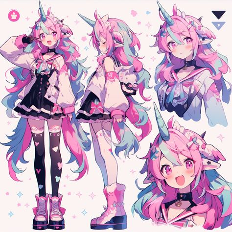 Character Design Adoptable, Cool Oc Ideas, Mythological Creatures Art, Pastel Character Design, Unique Oc Designs, Cute Female Oc, Adoptables Characters, Cute Ocs, Unique Oc