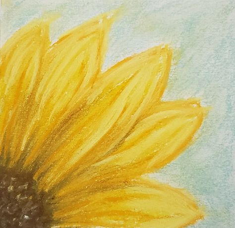 Easy Pastel Art, Yellow Aesthetic Pastel, Oil Pastel Art, Sunflower Painting, Yellow Aesthetic, Simple Flowers, Pastel Drawing, Pastel Art, Pastel Painting