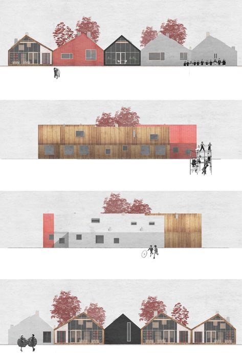 B.arch: Kindergarten on Behance Portfolio D'architecture, Collage Architecture, Architecture Collage, Architecture Graphics, Architectural Section, Layout Architecture, Cultural Architecture, Architecture Rendering, Architecture Illustration