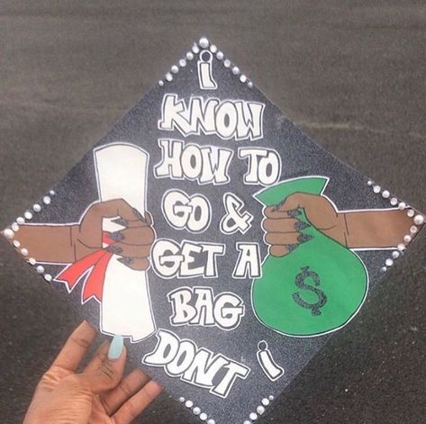 Meek Mill Graduation Cap, Graduation Cap Ideas For Guys, Graduation Themes, Graduation Things, High School Graduation Pictures, Medical Assistant Student, Graduation Hats, College Grad Cap Ideas, Graduation Cap Decoration Diy