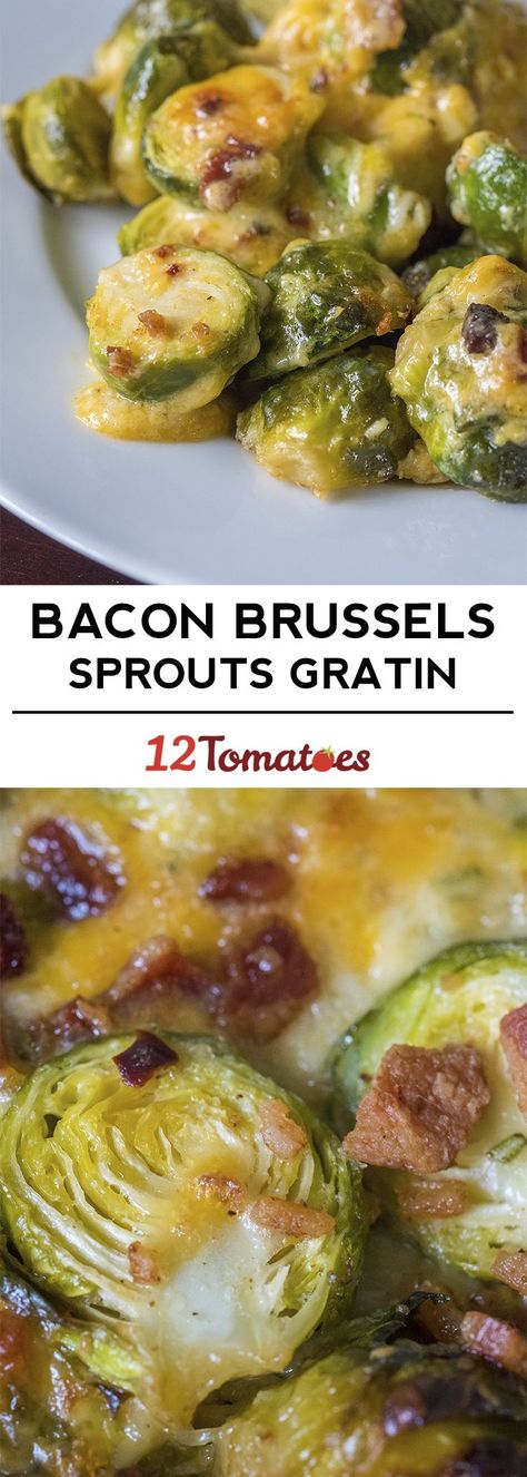 Bacon Brussels Sprouts Gratin Crockpot Brussel Sprouts, Brussel Sprouts With Pancetta, Easy Chicken Enchilada Casserole, Bacon Brussels Sprouts, Brussels Sprouts Gratin, Yummy Vegetable Recipes, Diet Menu Plan, Keto Recipes Breakfast, Keto Side Dishes