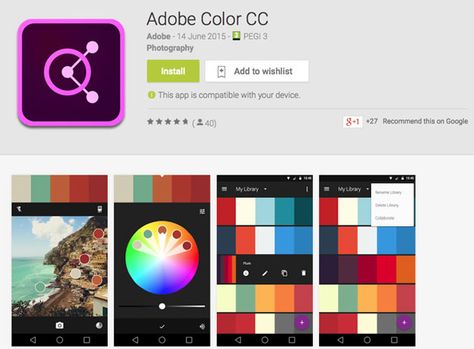 Use the Adobe Color CC App (which is now part of Adobe Capture CC) to capture colours on your mobile device which can be used in other mobile and desktop apps e.g. Adobe Illustrator, Photoshop and InDesign. Here is a link to a video which explains how to use Adobe Color. Adobe Capture, Adobe Color, Graphic Design Course, Colour Theory, Coloring Apps, Design Course, Mobile Apps, Color Theory, Design Assets