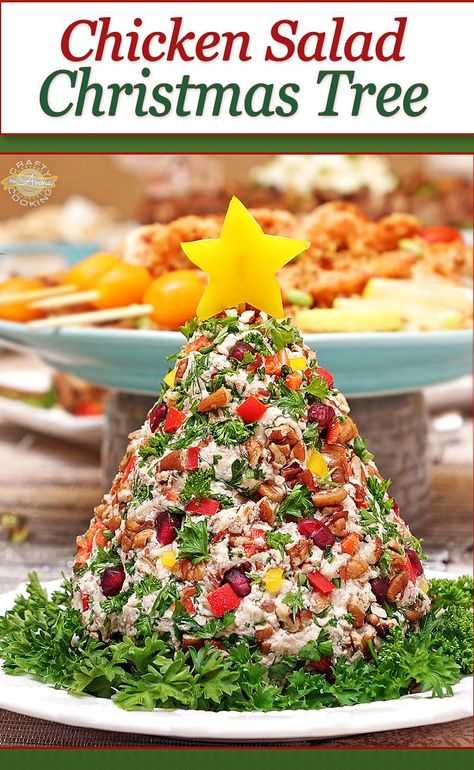 Christmas Party Finger Foods, Salad Christmas, Christmas Party Snacks, Christmas Desserts Party, Christmas Salad Recipes, Christmas Tree Food, Christmas Salads, Christmas Appetizers Party, Fancy Chickens