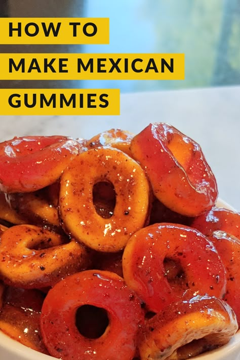 Faerie Eye: Mexican Gummies Mexican Chamoy Treats, Mexican Gummy Candy, Diy Chamoy Candy, Chamoy Gummies Recipe, Homemade Mexican Candy, How To Make Mexican Candy, Diy Mexican Candy, Chamoy Gushers Recipe, Tajin Gummies