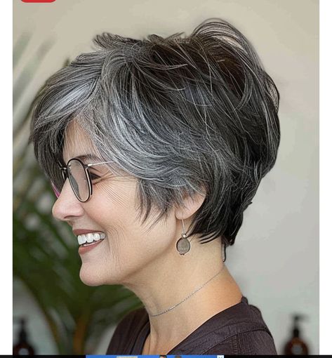 Pixie Haircut Older Women, Pixie Hairstyles For Older Women, Pixie Haircut Fine Hair, Layered Pixie, Gorgeous Gray Hair, Natural Gray Hair, Messy Short Hair, Short Grey Hair, Shoulder Length Hair Cuts