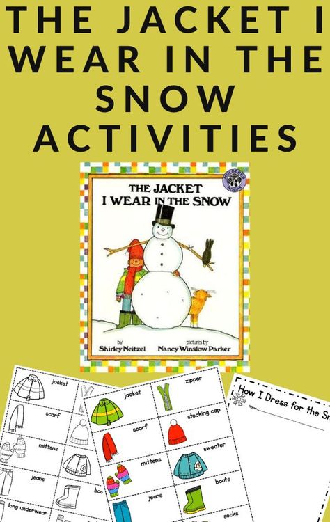 The Jacket I Wear in the Snow activities are great for using with the story to build early literacy skills. #bookactivities #GrowingBookbyBook The Mitten Book Activities, Character Education Activities, Snow Activities, Winter Books, Sequencing Activities, Speaking Activities, Preschool Literacy, Winter Preschool, Preschool Theme