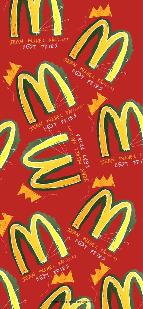 Mcdonalds Wallpaper, Mcdonald's Aesthetic, Color Wallpaper Iphone, Cute Food Drawings, Food Drawing, Colorful Wallpaper, Cute Food, Off The Wall, App Icon