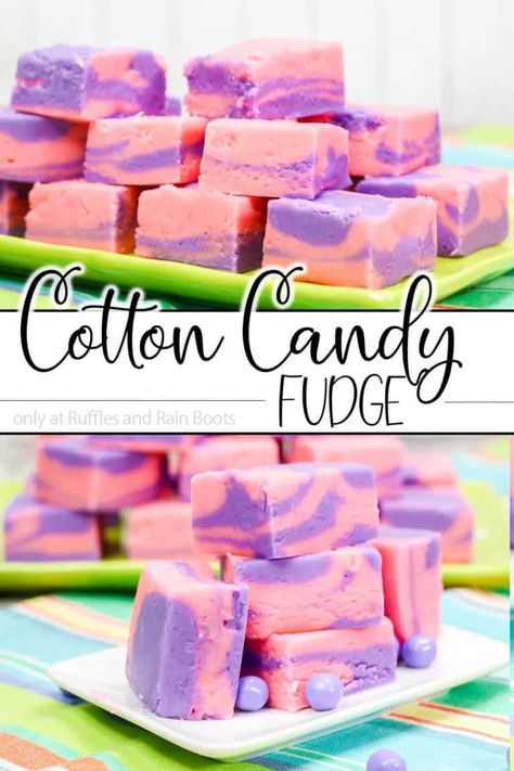 Easy Party Treats, Cotton Candy Fudge, Cotton Candy Recipe, Penuche Fudge, Easy Fudge Recipe, Candy Fudge, Easy Fudge, Homemade Fudge Recipes, Meat Eater