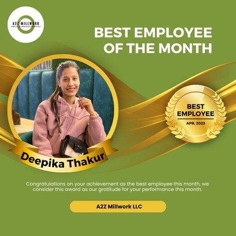 Employee Of The Month Ideas, Congratulations On Your Achievement, Edm Design, Best Employee, Month April, Employee Of The Month, Ads Creative Advertising Ideas, Advertising Ideas, Team Success