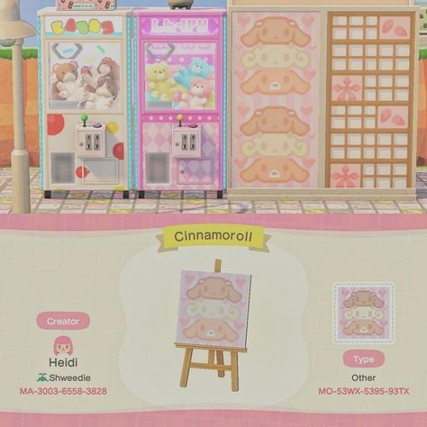 Animal Crossing Store Code, Cafe Acnh Code, Simple Panel Acnh, Acnh Sanrio Codes, Acnh Cutecore, Kawaii Animal Crossing, Kawaii Acnh, Acnh Kawaii, Kawaii Island