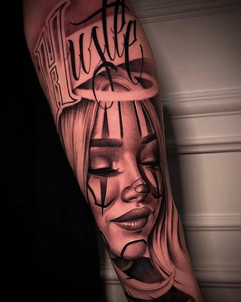 Chicano Arm Tattoo, Payasa Tattoo Designs, Small Chicano Tattoos, Chicano Tattoos For Women, Chicano Tattoo Design Ideas, Get Rich Or Die Trying Tattoo, Chicana Tattoo Design, Chicano Tattoo Ideas, Chicano Tattoos Gangsters