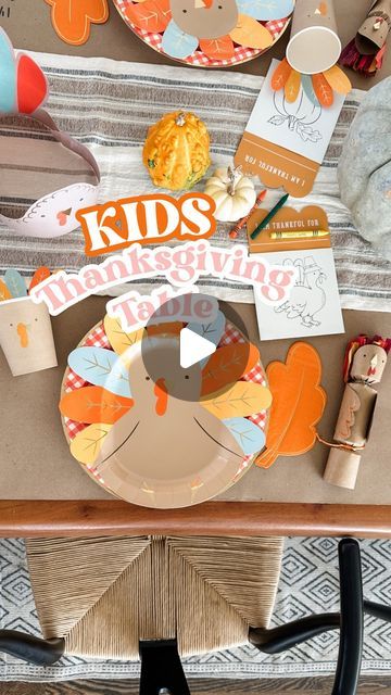 Jordyn Wilson • DIYs ✨ Seasonal Inspo ✨ Motherhood on Instagram: "Extra Special KIDS Thanksgiving Table 🦃 All of these adorable goodies are from @bonjourfete! I always looked forward to sitting at the kids table on thanksgiving with all of my cousins…and I love the idea of finding little ways to make it extra memorable and fun for the kids!! Let me know if you want a link to their Thanksgiving collection! My code for 10% off is “JORDYN_WILSON_” (limit one use per person) #thanksgivingtable #thanksgivingkidstable #diy #momsofinstagram" Kids Table Thanksgiving Ideas, Thanks Giving Table Setting, Thanksgiving Centerpieces Kids, Turkey Decorations Diy, Kids Table Thanksgiving, Thanksgiving With Kids, Kids Thanksgiving Table, Kids Thanksgiving Party, Thanksgiving Decorations Table Setting