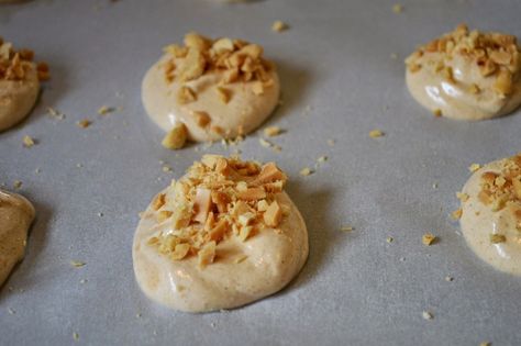 Peanut Butter Meringues — Unwritten Recipes Peanut Butter Meringue Cookies, Mirangue Cookies, Peanut Cookies, Peanut Allergy, Wait A Minute, Meringue Cookies, Cookie Tins, Natural Peanut Butter, Chewy Cookie