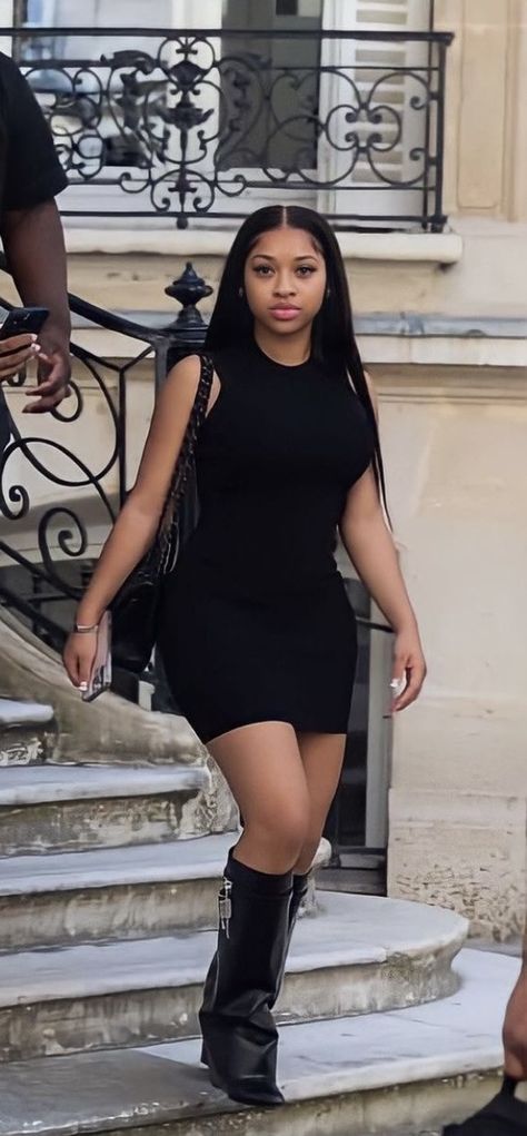 India Royale Outfits, Pool Bar Outfit, Bubble Dress Outfit Black Women, Long Tube Dress Outfit, Baddie Dress Outfit, Dresses With Stockings Outfit, All Black Outfit Dressy, Sneaker Outfits Black Women, Skims Dress Outfit Ideas