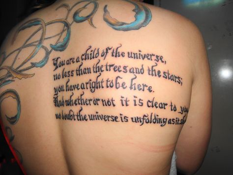 desiderata Tattoo Quotes, Tatting, Tattoo Ideas, Tattoos