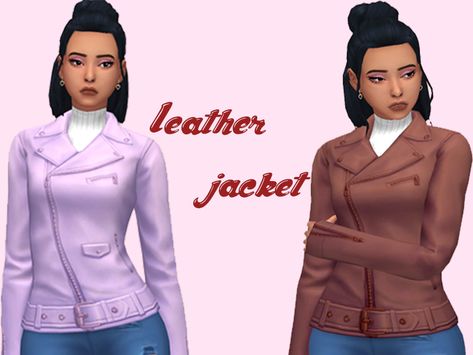 Sims 4 Cc Leather Jacket, Sims 4 Jacket Accessory, Sims 4 Leather Jacket, Buisness Dress, Cool Kidz, Sims Stories, 4th Of July Dresses, Sims 4 Mm Cc, Sims 4 Cc Skin