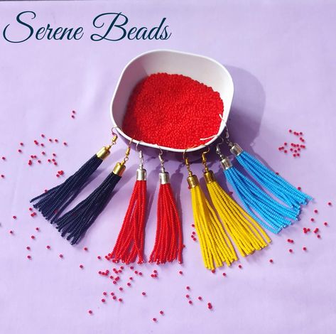 Beaded tassel earrings made with 15/0 seed beads/ diy video tutorial Tassel Earrings Diy, Adjustable Beaded Tassel Earrings As Gift, Seed Bead Tassel Earrings Tutorial, Colorful Beads Tassel Drop Earrings For Festival, Adjustable Colorful Beads Tassel Drop Earrings, Purple Beaded Tassel Earrings Gift, Diy Tassel Earrings, Diy Videos Tutorials, Beaded Tassel Earrings